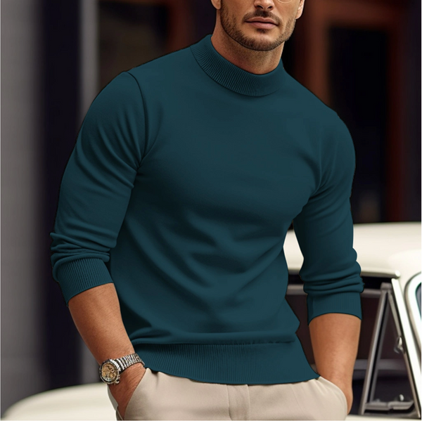 Heren hoogsluitende trui - knitwear voor veelzijdige elegantie