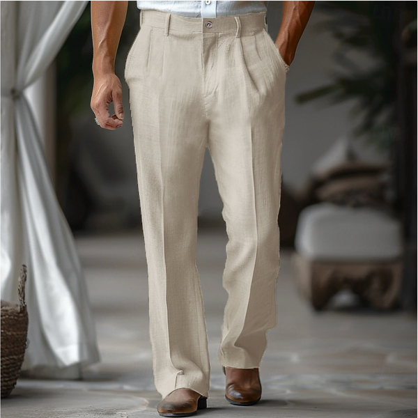 Op maat gemaakte linnen broeken - verfijnde herenbroek voor casual elegantie