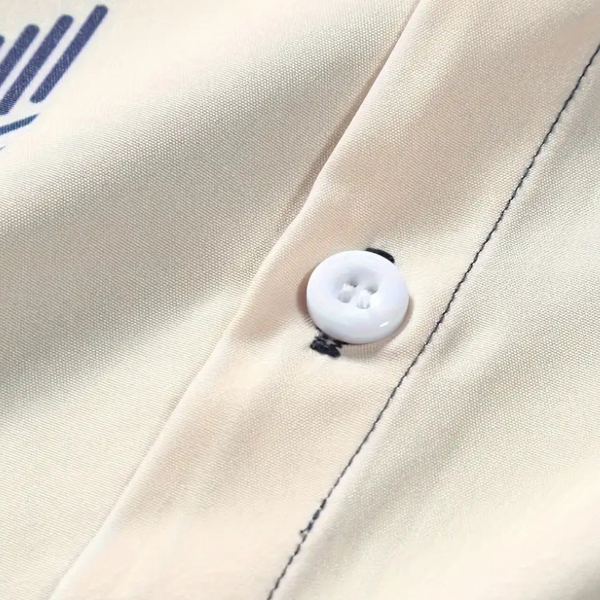 Casual blauwe shirt - etnisch patroon voor heren