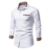 Heren smart casual shirt met geruit detail - eigentijdse fit kantoorkleding voor mannen