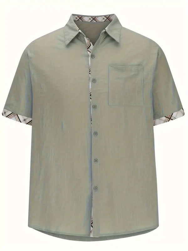Heren casual zomershirt - lichtgewicht button-up met korte mouwen voor ontspanning op vakantie