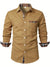 Corduroy overhemd voor mannen - moderne langwerpige button-up