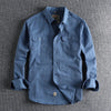 Heren langemouwen werkshirt - stevige stof casual kleding voor elke dag