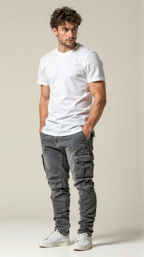 Casper stretch cargo broeken - veelzijdige heren stretch cargo pants