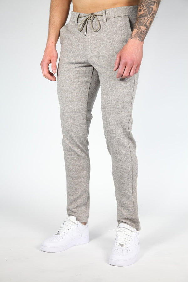 Heren joggingbroek slim fit grijs - luxe vrijetijdskleding voor elke dag