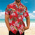 Heren korte mouwen tropische print shirt - casual zomeroutfit, lichtgewicht stof