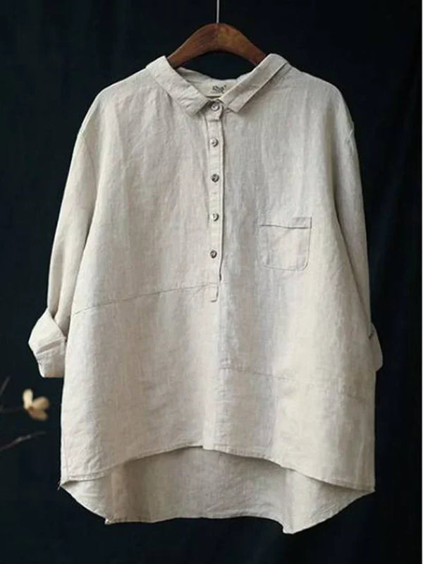 Heren casual shirt van lichtgewicht linnen - ontspannen pasvorm, veelzijdige stijl, gemakkelijk in onderhoud