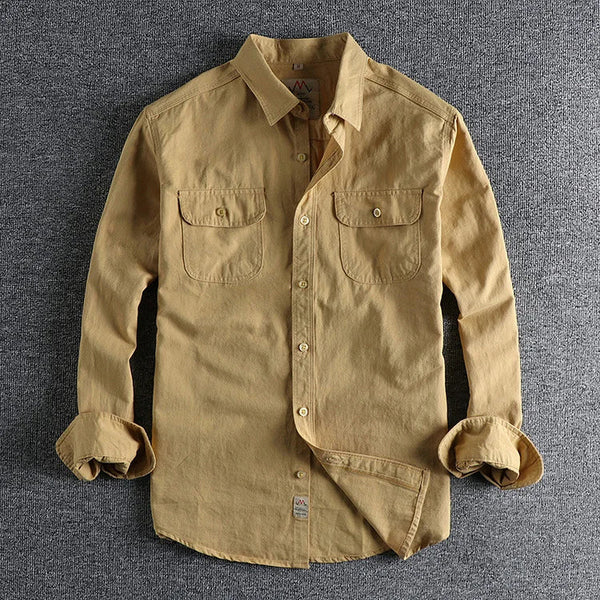 Heren langemouwen werkshirt - stevige stof casual kleding voor elke dag