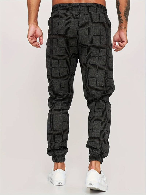 Moderne heren joggers met ruitjes - veelzijdige broeken voor elke gelegenheid