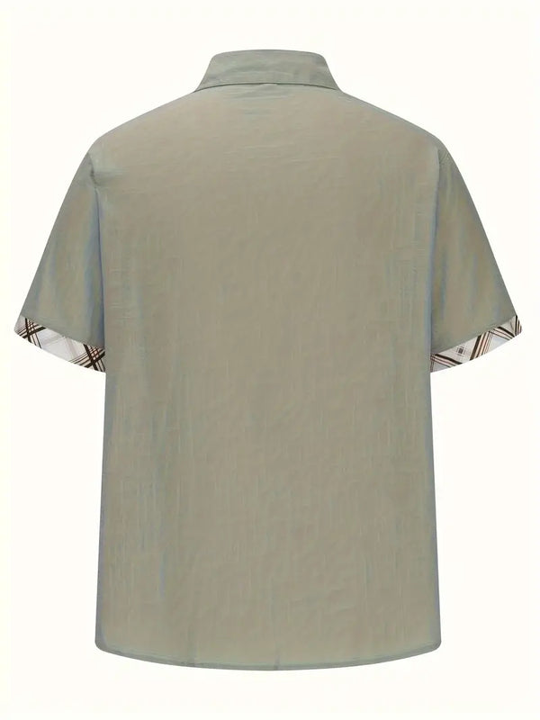 Heren casual zomershirt - lichtgewicht button-up met korte mouwen voor ontspanning op vakantie