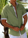 Heren casual zomershirt - lichtgewicht button-up met korte mouwen voor ontspanning op vakantie