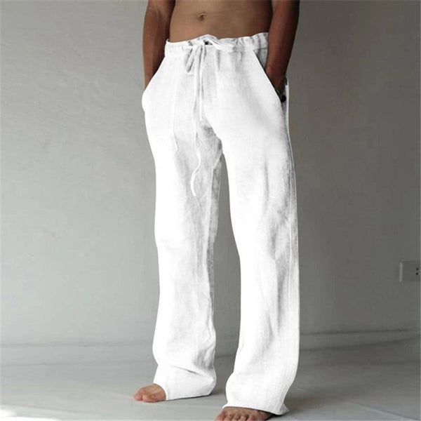 Heren relaxed fit linnen broek - lichtgewicht zomeroutfit voor dagelijks gebruik
