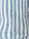 Heren stijlvolle blauw gestreepte zomershirt - lichtgewicht button-up voor casual gelegenheden