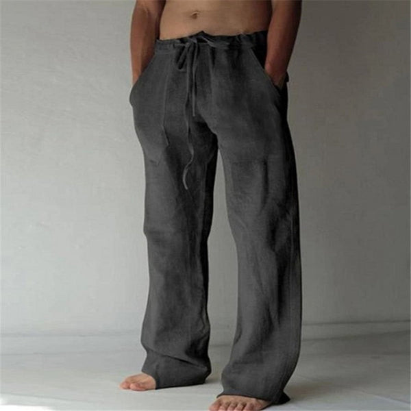 Heren relaxed fit linnen broek - lichtgewicht zomeroutfit voor dagelijks gebruik