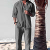 2-delige heren loungewear set - lichtgewicht shirt en broek voor casual dagen