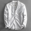 Heren linnen shirt - lichtgewicht kantooroutfit - stijlvolle lange mouwen button-up top voor casual en smart-casual looks