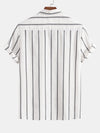 2-delig herenshirt en broekset - gestreepte lichte zomeroutfit voor dagtochten