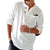 Leren shirt voor heren - lichtgewicht casual zomeroutfit met ademende oprolbare mouwen en zak