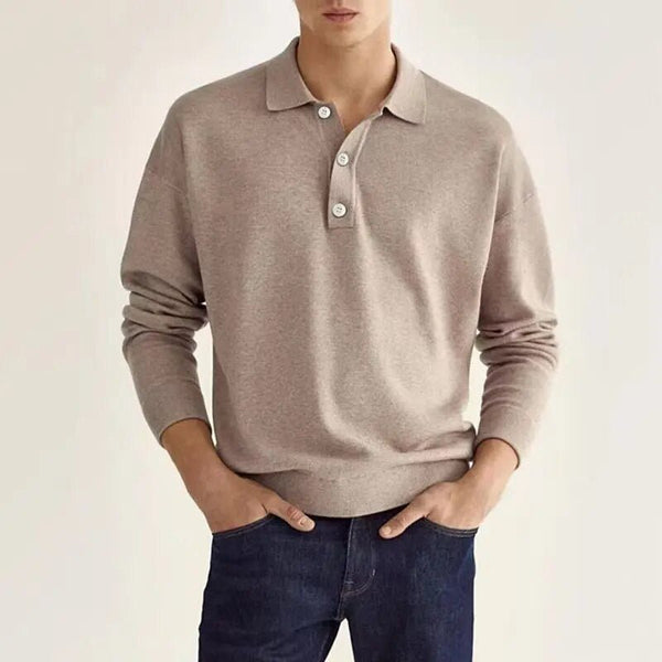 Lange mouw polo shirt - verfijnde casual herenstijl