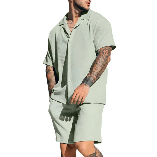 Heren zomer linnen set - luchtige casual outfit voor ontspannen dagen