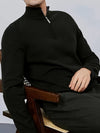 Heren gebreide trui met halve ritssluiting - veelzijdig casual layeringstuk