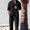 2-delige heren loungewear set - lichtgewicht shirt en broek voor casual dagen