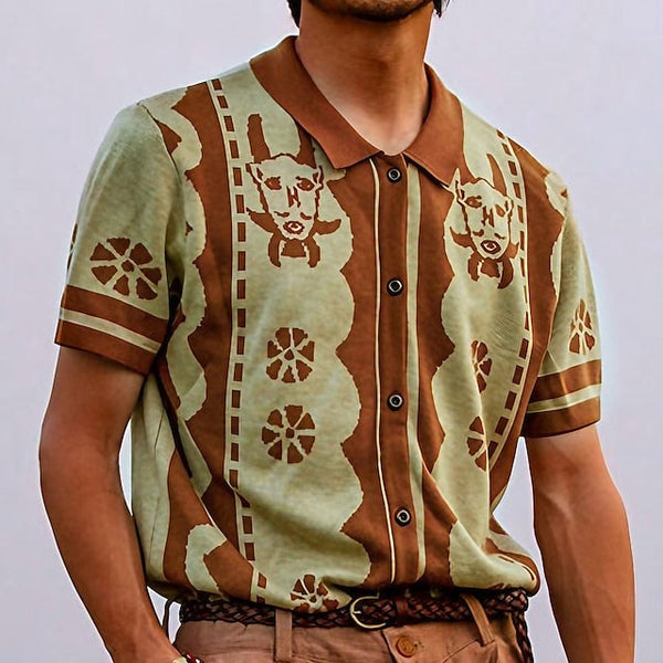 Gebreide zomer polo - eigentijdse casual herenmode met een unieke twist