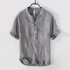 Heren linnen overhemd ademend zomerstijl - klassieke korte mouw casual shirt