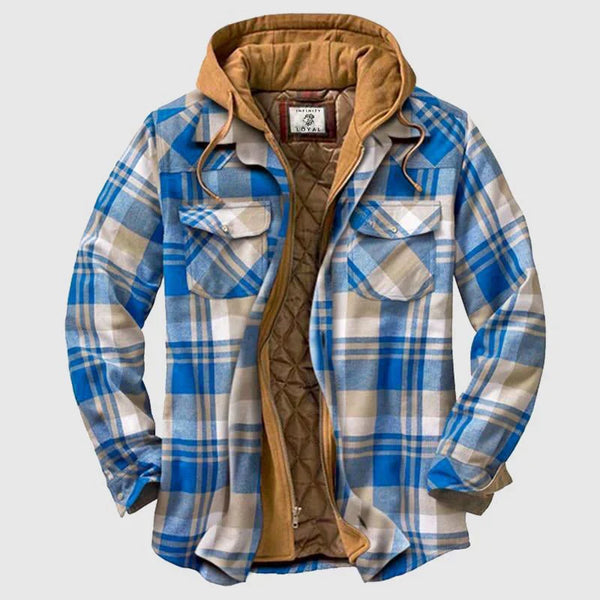 Lumberjack flanellen jas - heren met capuchon voor casual buitenwear