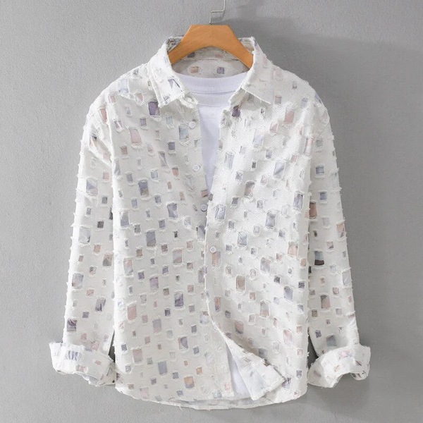 Heren geprinte shirt - veelzijdig casual button-up top