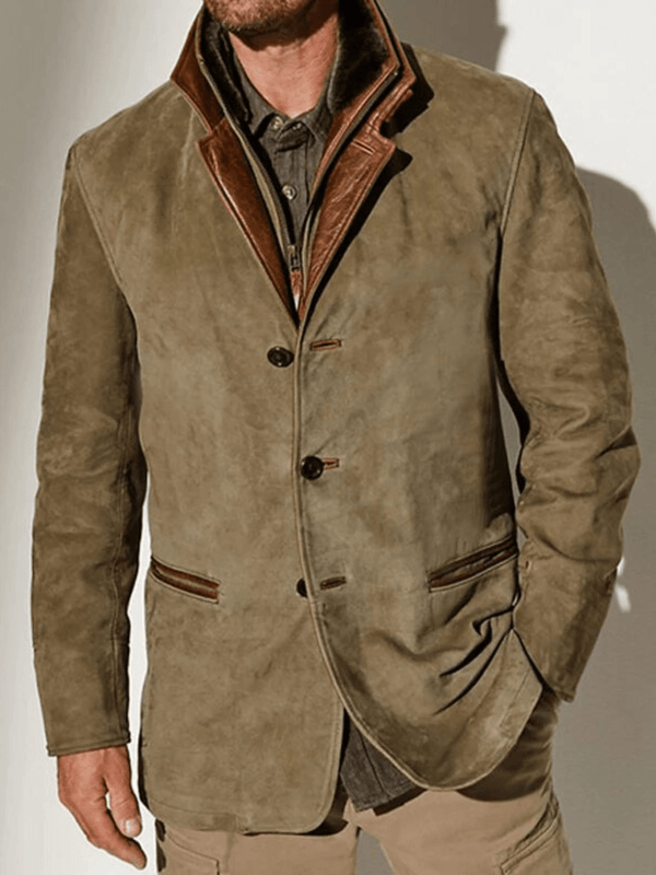 Vintage leren jas - stijlvolle mannenouterwear