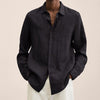 Lange mouwen linnen shirt - veelzijdige casual top voor mannen