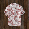 Heren casual shirt met vintage koi vis ontwerp - artistiek overhemd met korte mouwen voor elke dag