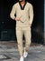 2-delige heren tracksuit - moderne zip nek top en broek set