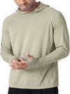 Lichte uv-bescherming hoodie voor heren - lange mouwen upf 50+ voor buitenactiviteiten