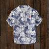 Heren casual shirt met vintage koi vis ontwerp - artistiek overhemd met korte mouwen voor elke dag