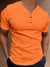 Heren polo shirt met notch-kraag - oranje casual t-shirt voor elke dag