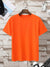 Heren casual t-shirt van zachte katoenmix in oranje - voor elke dag en ontspannen uitjes