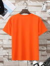Heren casual t-shirt van zachte katoenmix in oranje - voor elke dag en ontspannen uitjes