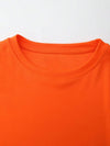 Heren casual t-shirt van zachte katoenmix in oranje - voor elke dag en ontspannen uitjes