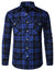 Flanellen check shirt - klassieke heren overhemden met lange mouwen