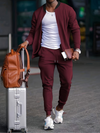2-delige lichtgewicht herentracksuit voor reizen - stijlvolle jas en broek voor casual ontspanning