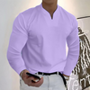 Heren polo met lange mouwen - lichtgewicht stof voor casual en zakelijke look
