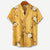 Heren bloemen korte mouw shirt - lichtgewicht zomer casual wear - relaxte fit, ademende stof