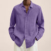 Lange mouwen linnen shirt - veelzijdige casual top voor mannen