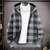 Heren casual hooded jack in trendy grijze ruiten - voor elke dag