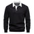 Heren polo hals sweatshirt - veelzijdige lange mouwen pullover van kwaliteitskatoen