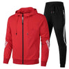 Heren rits-hoodie en joggers - duurzame 2-delige trainingsset