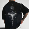 Heren graphic tee met unieke kompasontwerp - casual avontuurmode voor mannen