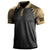 Heren tactische poloshirt met vlag patchwork - casual outfit voor outdooractiviteiten